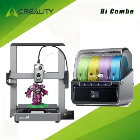 A impressora 3D Creality Hi suporta impressão de alta velocidade e impressão de 16 cores 500 mm/s