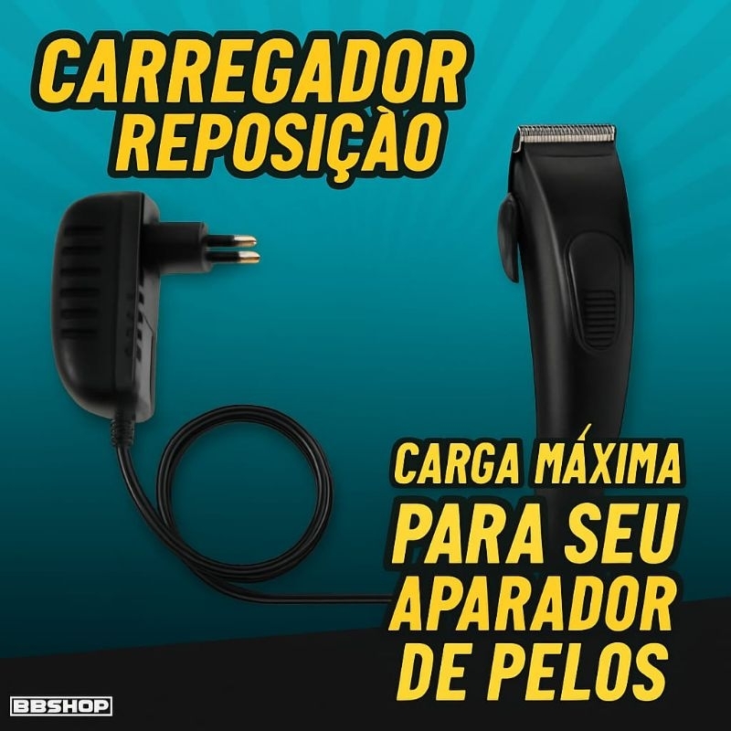 Carregador p/ Aparador De Pelos Mondial Super Groom 11 BG-05 | Fio Longo