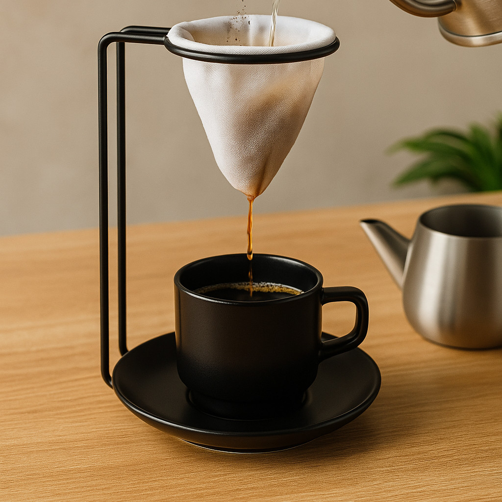 Mini Coador de Café com Xícara e Pires – Preto | Shopee Brasil