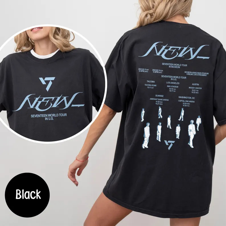 SEVENTEEN SHOPEE kpopmerch 130枚 Camiseta T-shirt Unissex Kpop Seventeen World Tour New | Shopee Brasil