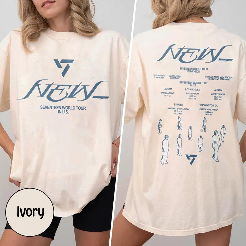 Camiseta T-shirt Unissex Kpop Seventeen World Tour New | Shopee Brasil