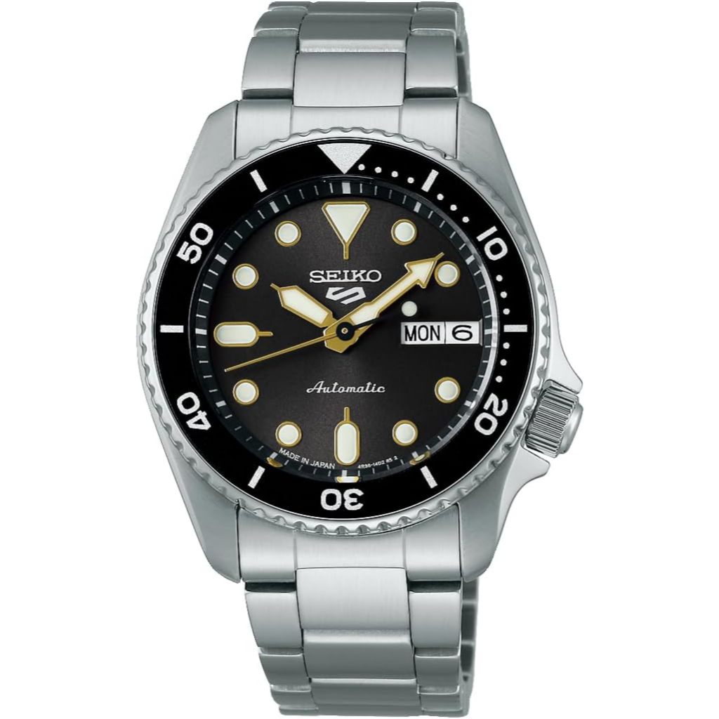 Relógio masculino Seiko Five Sports SKX de tamanho médio, estilo