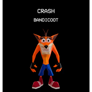 Crash Bandicoot – Action Figure 3D Colecionável 11 cm | Modelo Low Poly | Impressão 3D Artesanal