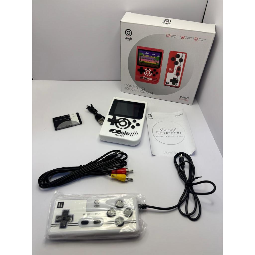 Mini 400 jogos Nintendo vídeo portátil, jogos clássicos retro, com