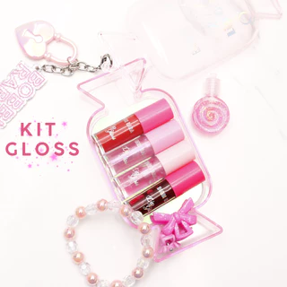 Kit Gloss, Lip Tint Batom Liquido + Acessorio e Chaveiro Kit Completo BOBBI RARA em Oferta na Shopee