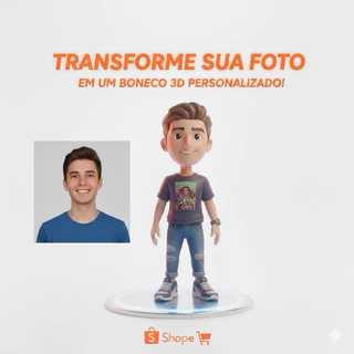 Boneco 3D Personalizado a partir da sua Foto – Super Detalhado