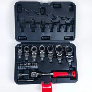 Kit Chave Catraca Cabeça Flexível e Bits 20 Peças – Bravus Force em Oferta na Shopee