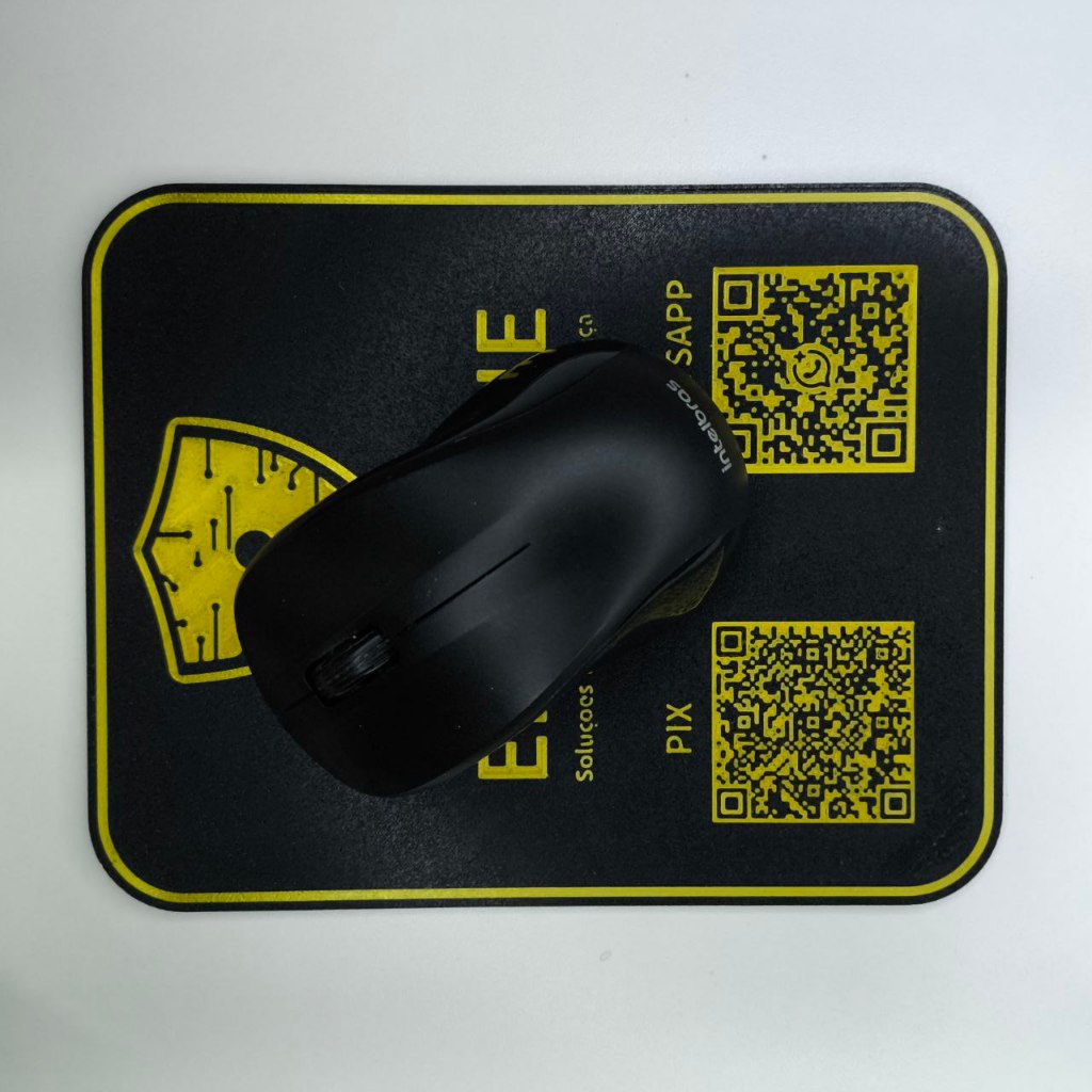 Mouse Pad 3D DOURADO Com sua LOGO + QR PIX e Whatsapp Personalizado ...