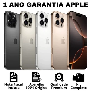 Celular iPhone 16 Pro Max 256gb 512gb 5g Dual E-sim Lacrado Original 1 Ano de Garantia Apple em Oferta na Shopee