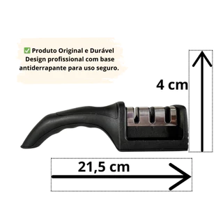 Afiador Amolador Faca 3 Estágios  Profissional Com Afiação Rápida Aço Inoxidável em Oferta na Shopee