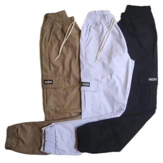 CALÇA CARGO JOGGER MASCULINA HIGH COM PUNHO DO P AO GG VÁRIAS CORES