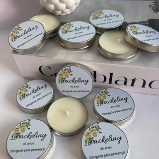 Kit velas aromáticas lembrancinha PERSONALIZADAS - veganas