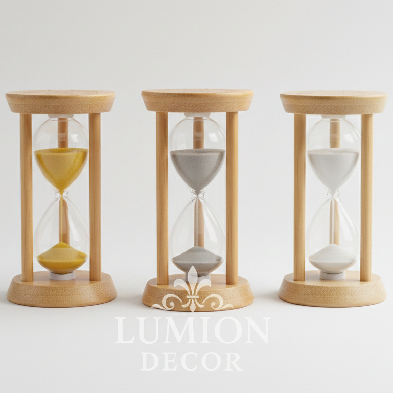 Ampulheta De Bambu Luxo Para Sala Quarto Escritório Home Decor Spa Zen Sofisticado Alta Qualidade