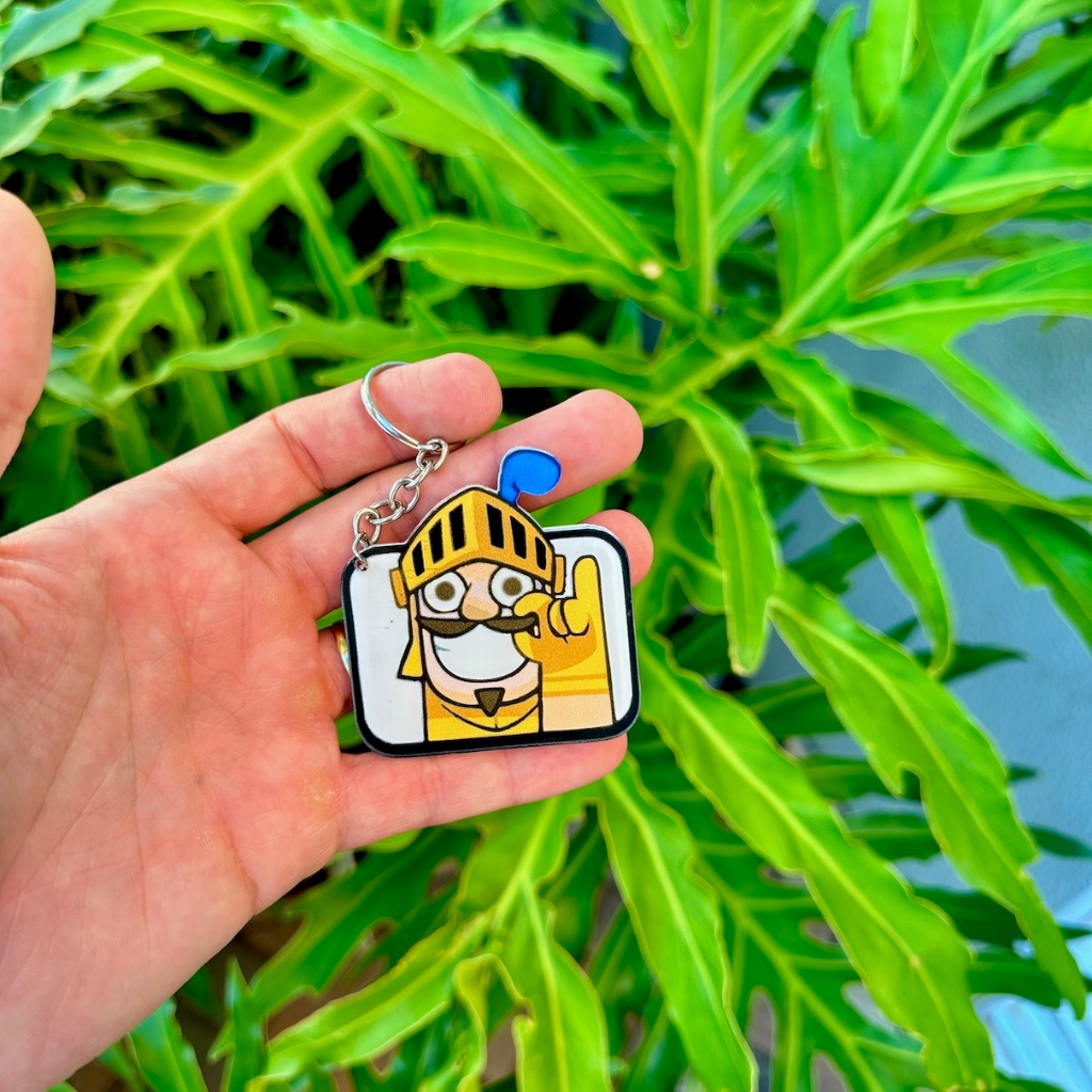 Chaveiro Emotes Clash Royale Acrílico – Acessório Geek Gamer ideal
