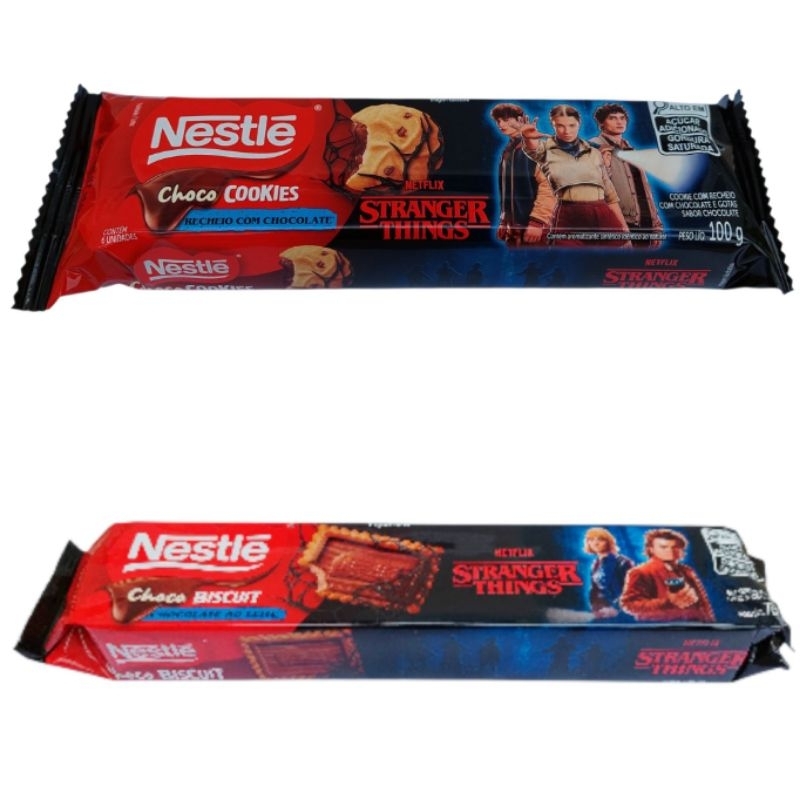 Kit Choco Cookies Stranger Things Nestlé 100g + Choco Biscuit Stranger ...