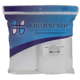 Capa descartável para química e corte Higipratic - 50 unidades em Oferta na Shopee