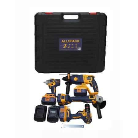 Kit Ferramentas 4 em 1 Com 4 Baterias e 2 Carregadorores 48V ALLSPACK