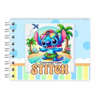 Livro de Colorir Stitch Com Capa Dura, Caderno de Desenho Pintura 50 Páginas em Oferta na Shopee