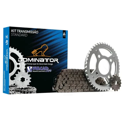 Kit Relação Transmissão CG Titan 160 CG Fan Fan Original Dominator 44x15x118 Aço