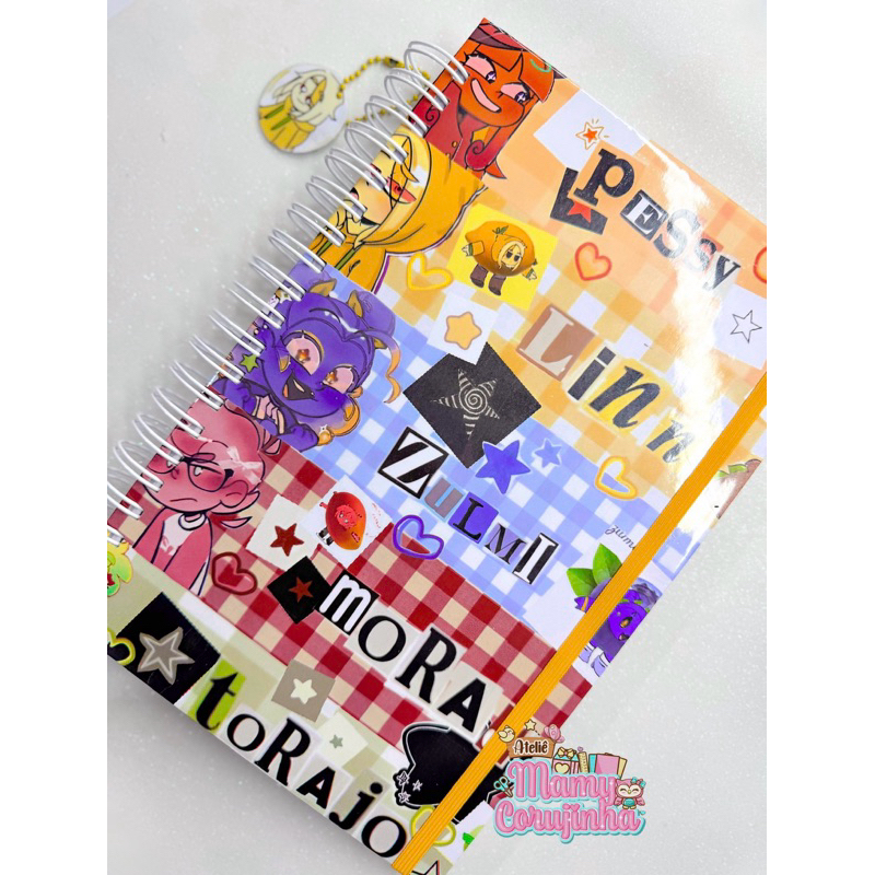 Caderno 15 matérias COLEGIAL grande -Mundo do Torajo- | Shopee Brasil