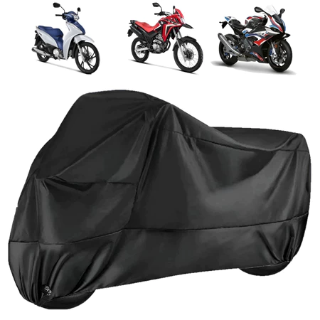 Capa de Cobrir Moto em Couro 100% Forrada Impermeável Anti-Uv Anti-Risco Protetora