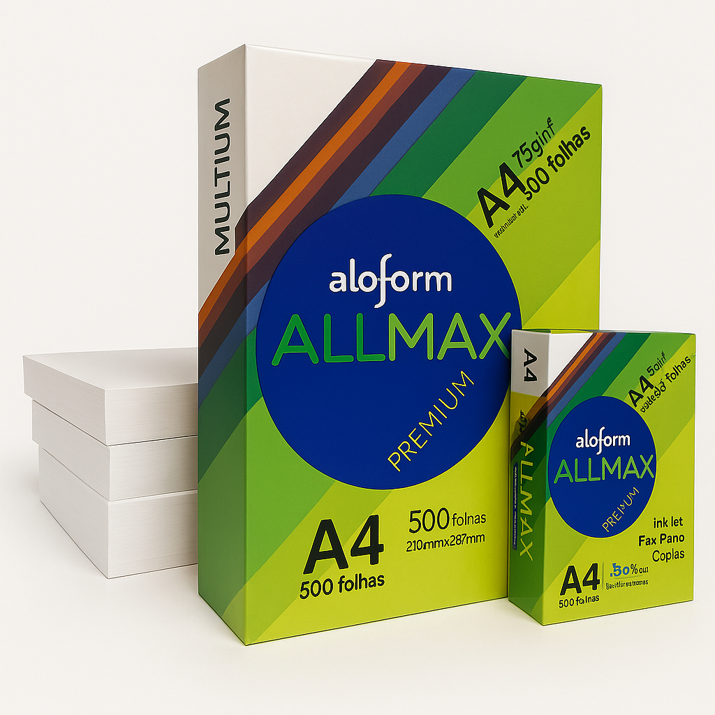 500 Folhas Papel Sulfite A4 Resma 75g Branco Escola trabalho office ...