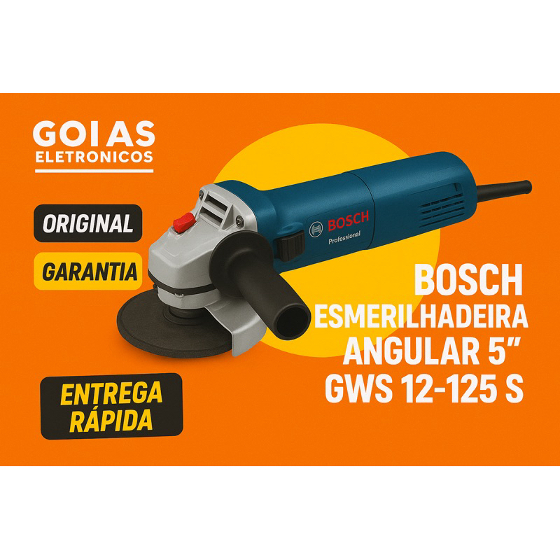 Bosch Esmerilhadeira angular GWS 9-125 S, 1,7 kg, 900 W, 220V | Shopee ...