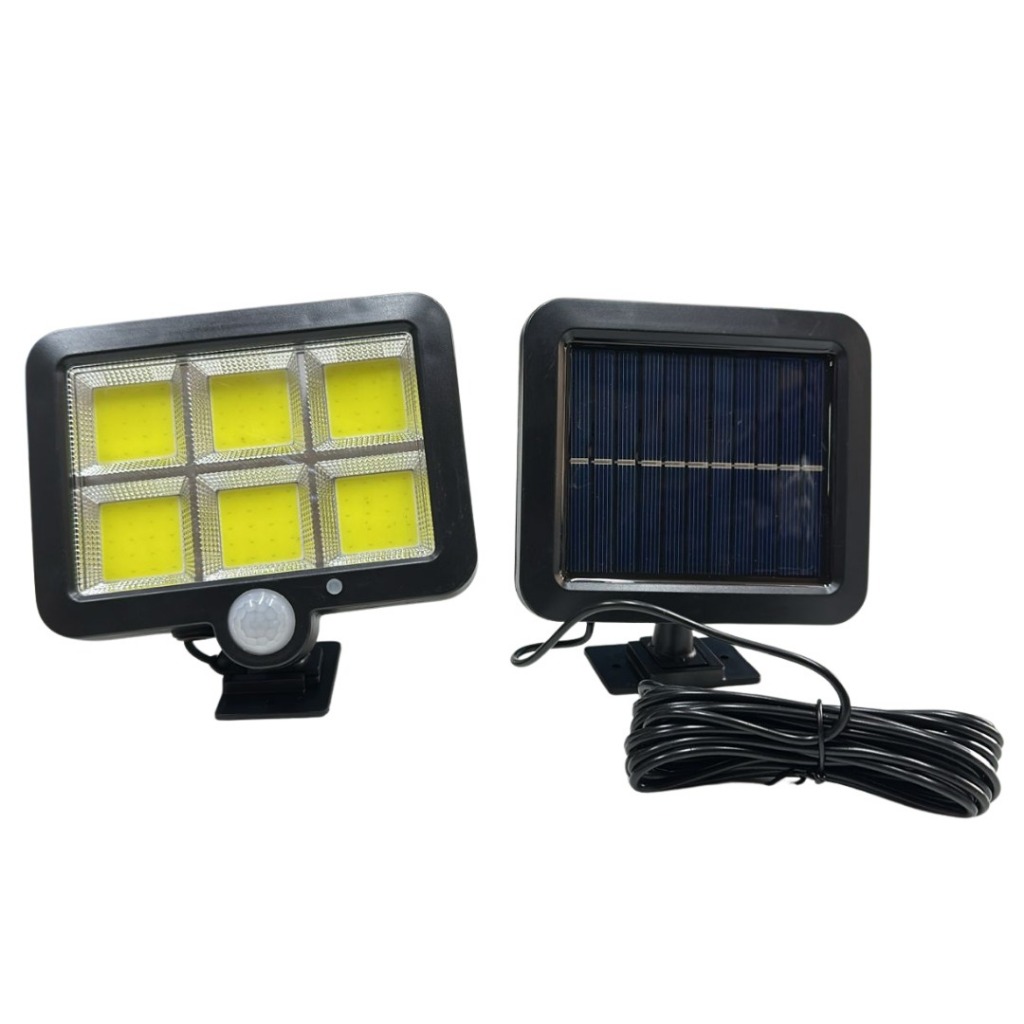 Luminária Solar 120led Cob Sensor Presença 3 Funções