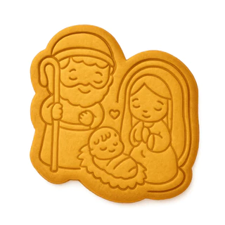 Cortador Forminha Forma Carimbo de Biscoito Presépio Natalino Jose Maria Jesus Sagrada Família Molde