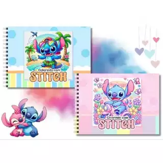 Livro de Colorir  Stitch Caderno de Desenho Pintura  capa dura 50 folhas em Oferta na Shopee