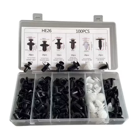 Kit 100 Pecas Auto Fixadores Clipe Mista Corpo Do Carro Push Pino Retentor Rivet Stops Porta Painel
