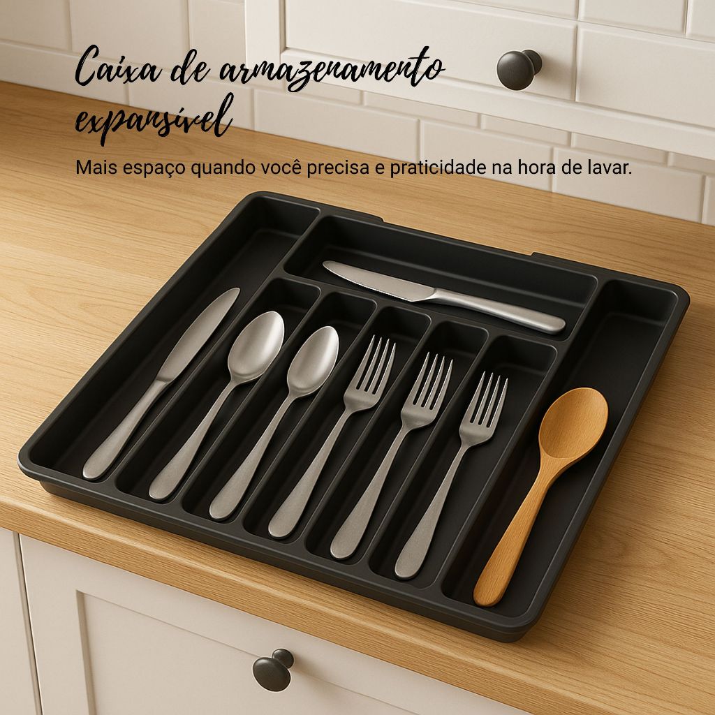 Organizador De Gavetas De Cozinha Organizador De Utensílios Ajustável ...