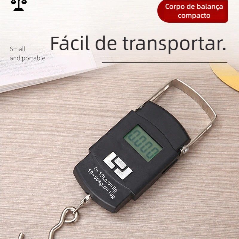 50kg Balança Digital de Mão Gancho – Portátil para Mala e Bagagem ...