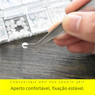 【Profissional】Kit 2 Pinças Cílios – Alongamento Fio a Fio, Facilita Aplicação!