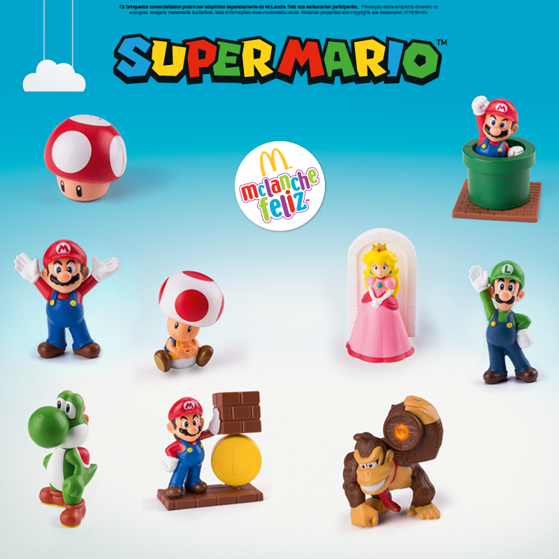 BONECOS SUPER MARIO - MC DONALDS - 2014 ( LEIA A DESCRIÇÃO ) em Oferta na Shopee