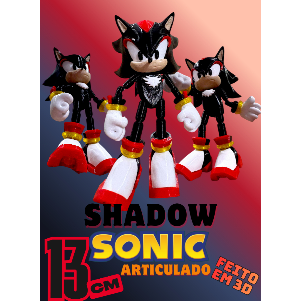 Boneco Shadow Sonic Articulado Action Figure Montado | Shopee Brasil