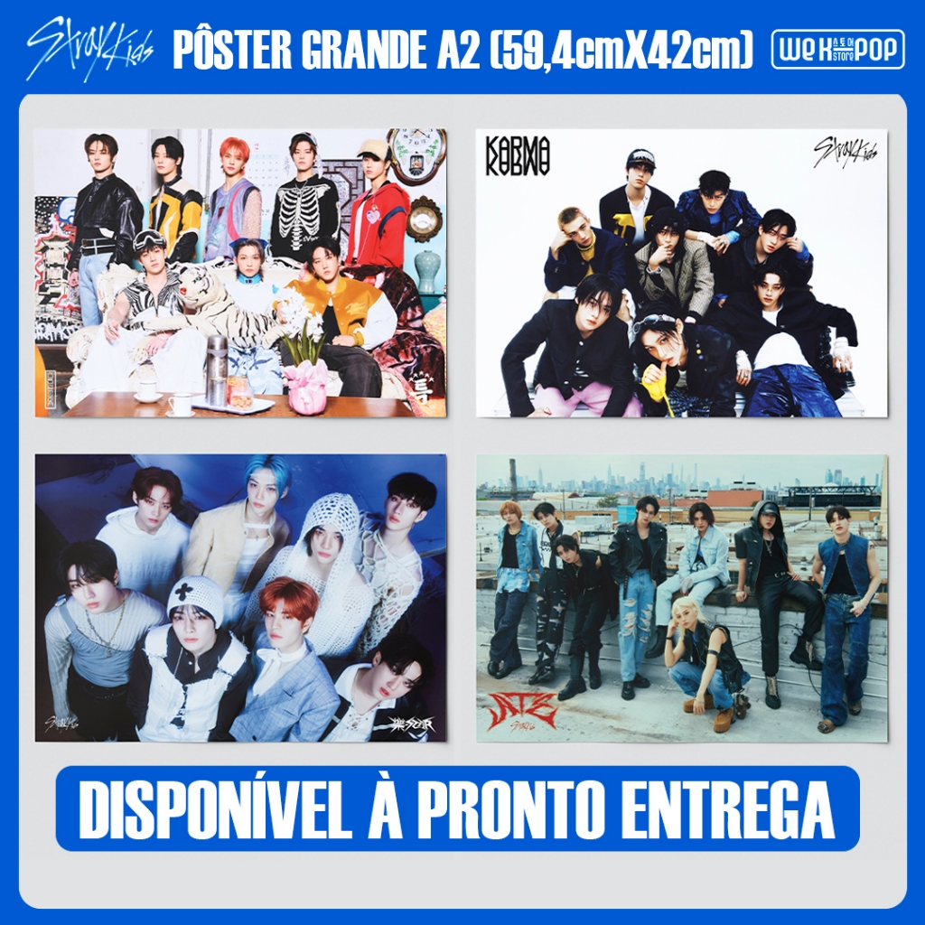 Pôster Grande Stray Kids A2 (59,4cm X 42cm) | Qualidade Premium | Papel Couchê150g | K-pop