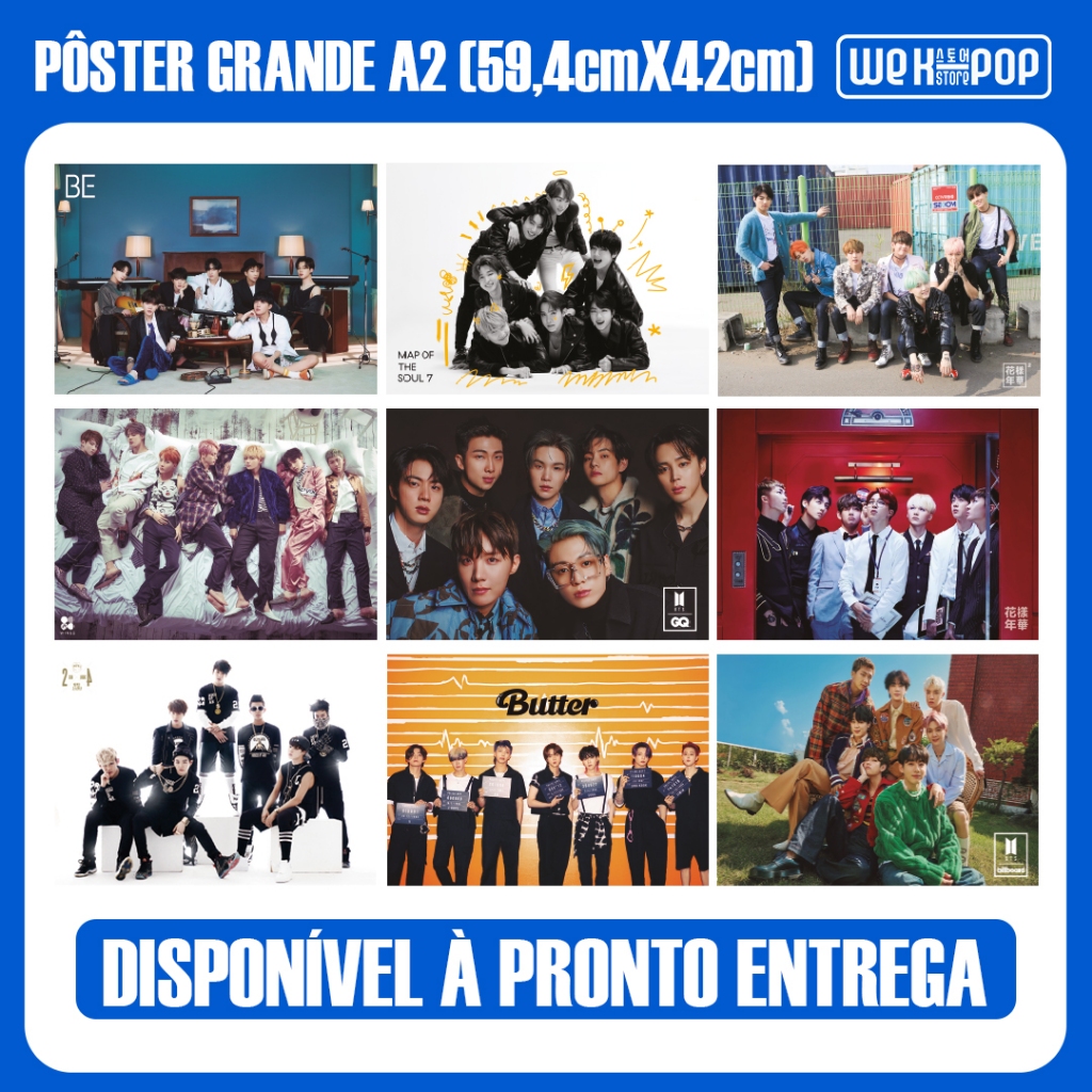 Pôster Grande BTS A2 (59,4cm X 42cm) | Qualidade Premium | Papel