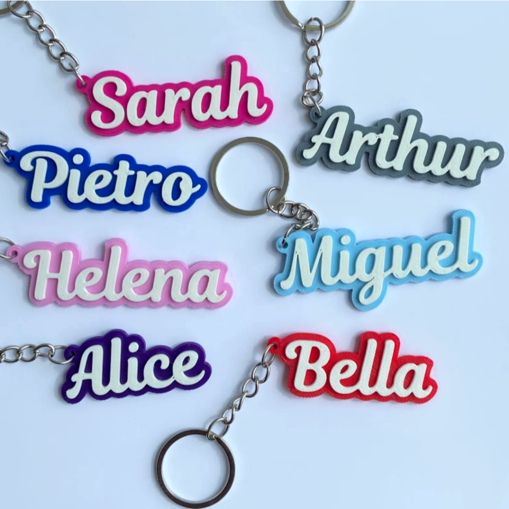 Chaveiro Nome Personalizado Impressão 3D