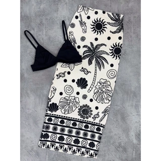 Saia Mid Feminina Estampa Verão (Não acompanha o top )