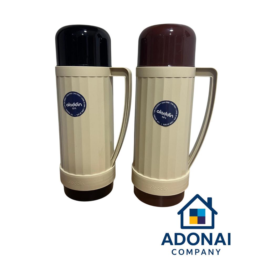 Garrafa Térmica Aladdin Continental 1L – Cores Preta e Marrom
