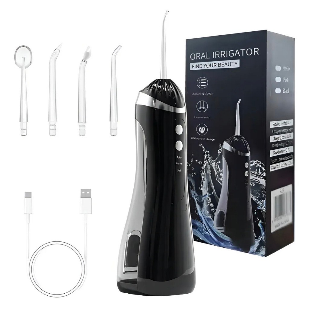Irrigador Dental PREMIUM 200ml Recarregável – Perfeito para Limpeza de ...