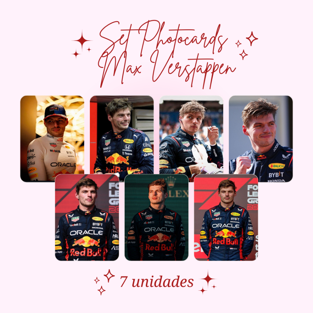 ◎ KOZ PHOTO CARD Set Photocards Formula 1 Max Verstappen | Shopee Brasil