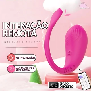 Vibrador Bluetooth Vestível Rosa · Controle por APP · 9 Modos de Vibração · Recarregável USB
