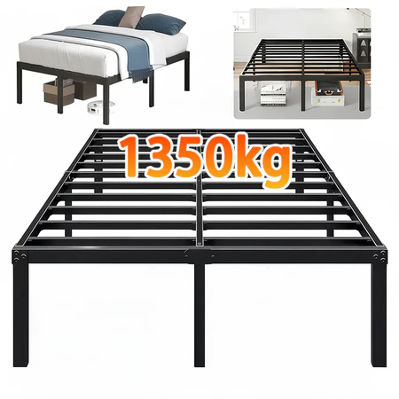 Capacidade 1350KG Estrado De Metal Para Cama De Casal /Cama de Solteiro, Fácil De Instalar e Dobrável Com Suport