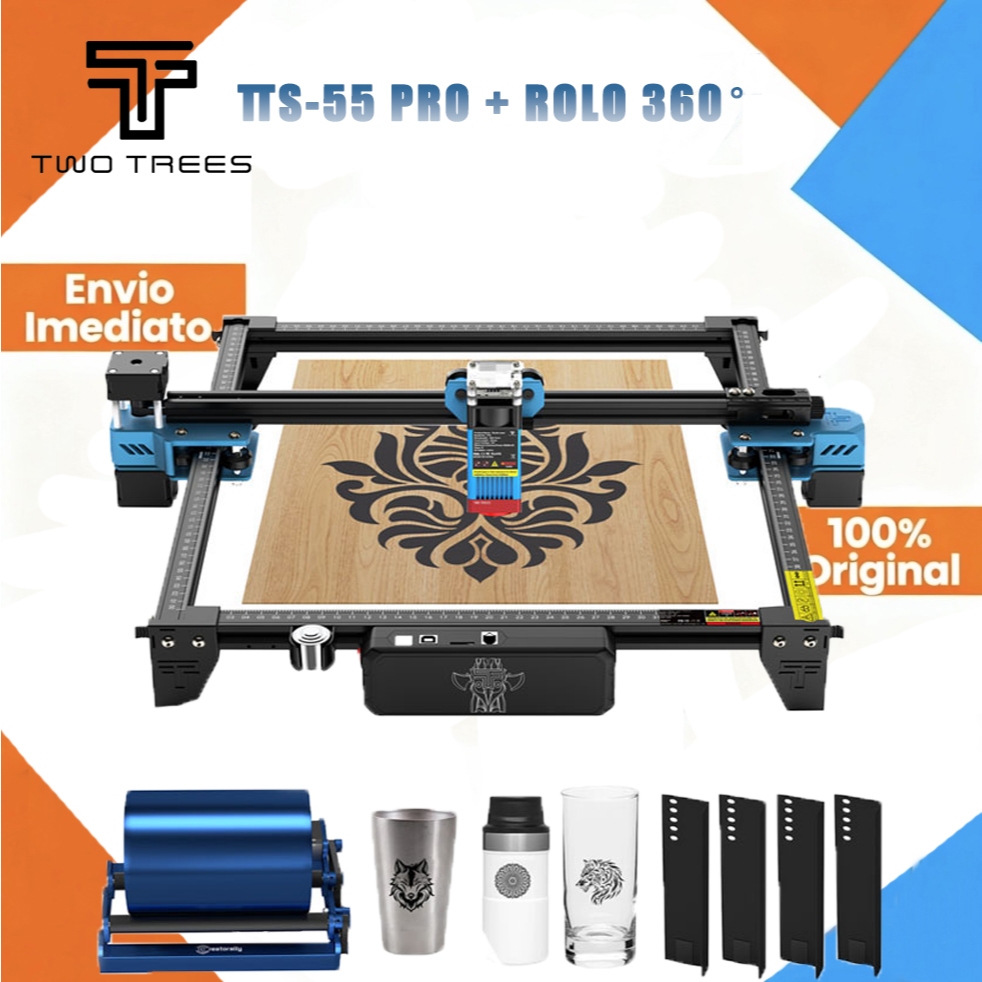 TwoTrees TTS-55 pro Impressora A Gravador Corte Laser 40w Área CNC
