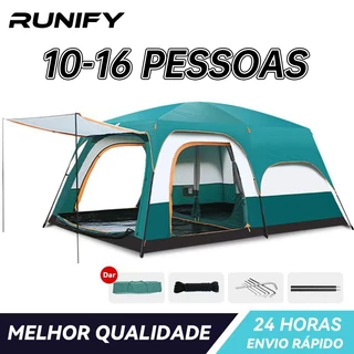 Barraca Camping Acampamento Luxe 10-16 Pessoas Tenda Familiar Grande Varanda 430x320x200cm em Oferta na Shopee