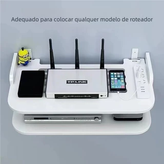 Prateleira MDF Fixada na Parede – Suporte Invisível para Roteador, Modem, TV e Video Game! em Oferta na Shopee