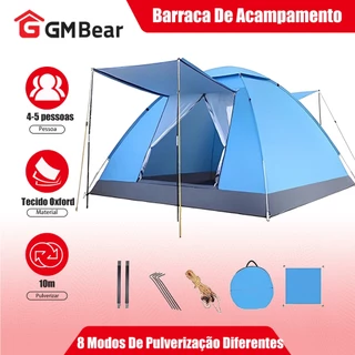 GM Bear  Camping  Anti-mosquito  Barraca De Acampamento 4 Pessoas Grande Varanda 200cm*200cm*125cm em Oferta na Shopee