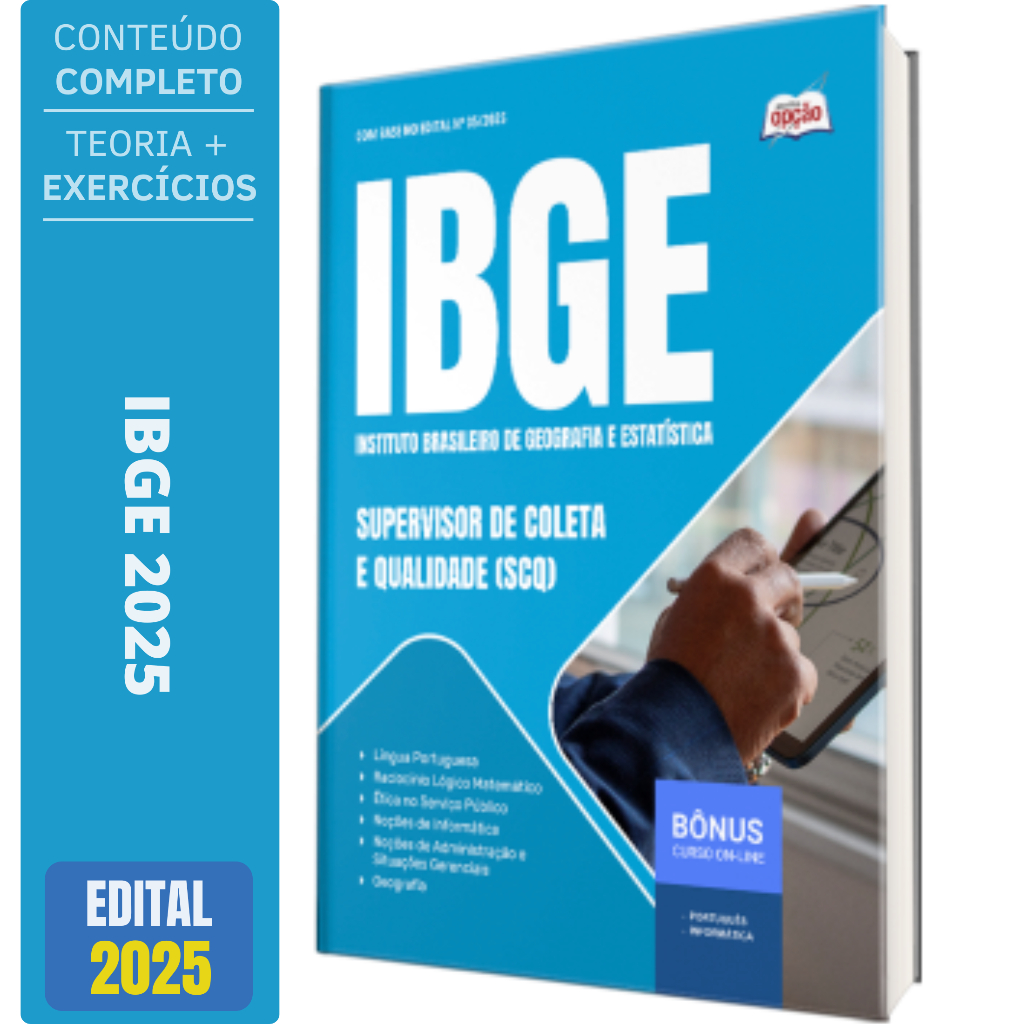 Apostila Concurso IBGE 2025 - Supervisor de Coleta e Qualidade | Shopee ...